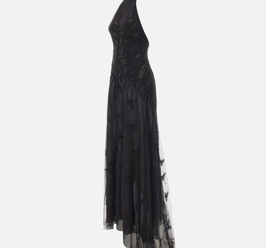 Abito lungo in tulle con ricami 4A430A F0990 BLUMARINE 