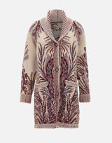 Maxi cardigan in lana e cotone jacquard WRKE0162 AQ165X0801 ETRO 