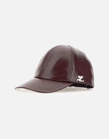 Cappello da baseball "Reedition Vinyl" PERACT002VY0014 BURGUNDY COURREGES 
