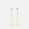 Orecchini  pendenti in ottone finitura oro con logo  C e fiocco OR42A51E2 U95 ELISABETTA FRANCHI 
