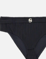 Slip bikini plissé con monogramma Double B 50561326 001 BOSS 