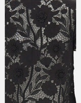 Camcia in pizzo con fiocco 111TB BLACK SELF-PORTRAIT 