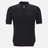Polo in seta con zip 43128 23510099 GRAN SASSO 