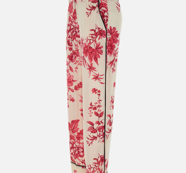 Pantaloni in raso stampato CA6254TS061 P9626 LIU-JO 