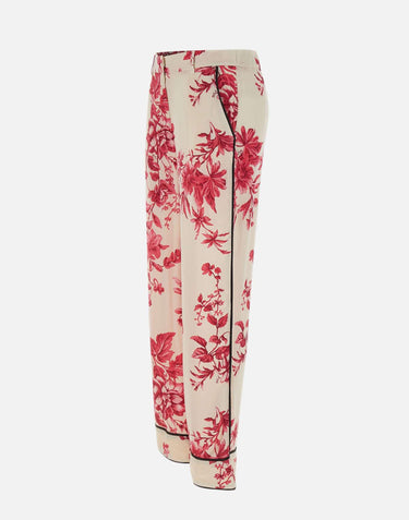 Pantaloni in raso stampato CA6254TS061 P9626 LIU-JO 