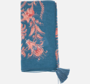 Scialle in seta con motivo floreale e nappine WAYA0001 AKE21X0886 ETRO 