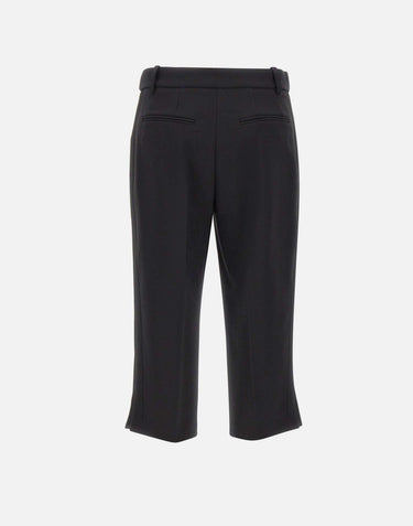 Pantaloni in crêpe leggero con bande in raso PA17561E2 110 ELISABETTA FRANCHI 