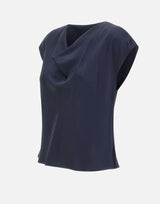 Camicetta in seta con scollo a cappuccio V796112595 403CBL VINCE. 