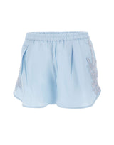 Shorts in lino con ricami W01200781 SKYBLUE MAURIZIO MYKONOS 