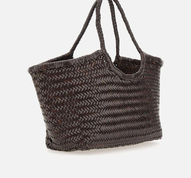 Borsa a spalla "Nantucket basket big" in pelle 8822 BROWN DRAGON DIFFUSION 