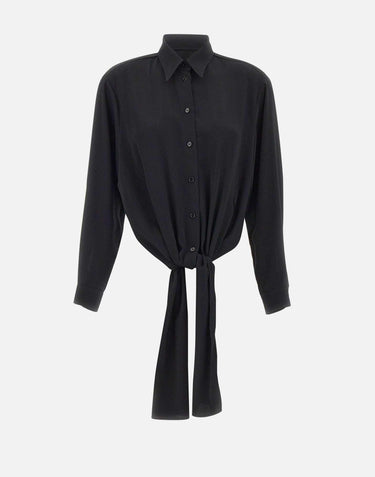 Camicia asimmetrica annodata S52DT0049 S43455900 MM6 MAISON MARGIELA 