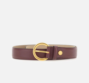 Cintura in pelle con fibbia tonda CNK00958 GRNANTIQUERUBY GIANNI CHIARINI 