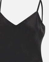 Top in raso V172013204 001BLK VINCE. 