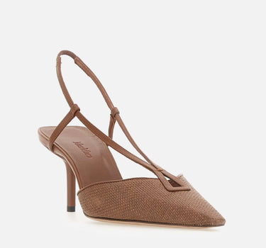 Slingback in tela effetto rafia 2614521192600 007 MAX MARA 