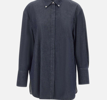 Camicia in cotone effetto denim 5410P000265N 034 ELENA MIRO' 