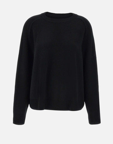 "Boyfriend crewnewck" 20055 BLACK SOFT GOAT 