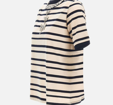 T-shirt con ricamo gioiello G349Z100637N 001 ELENA MIRO' 