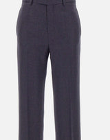 Pantaloni in lana con orli sfrangiati S52KA0566 M35466524M MM6 MAISON MARGIELA 