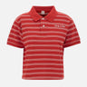 Polo a righe con logo TO085710326RE33 RUBY SPORTY & RICH 