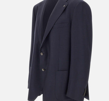 Blazer in lana con micro motivo 1XD222K150131U B3197 TAGLIATORE 