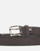Cintura in nabuk a doppio ardiglione CNK00311 NBKMETEORITE GIANNI CHIARINI 