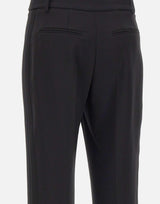 Pantaloni in crêpe leggero con bande in raso PA17561E2 110 ELISABETTA FRANCHI 