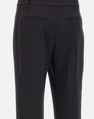 Pantaloni in crêpe leggero con bande in raso PA17561E2 110 ELISABETTA FRANCHI 