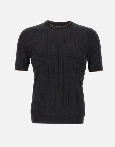 Maglia in seta a maniche corte 43116 23510099 GRAN SASSO 
