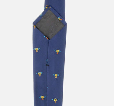 Cravatta "Multi orb" in seta 81050001 W019BK401 VIVIENNE WESTWOOD 