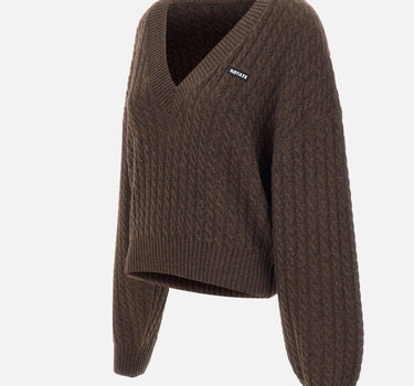Maglia a trecce con scollo a V 116434 2037 ROTATE BIRGER CHRISTENSEN 