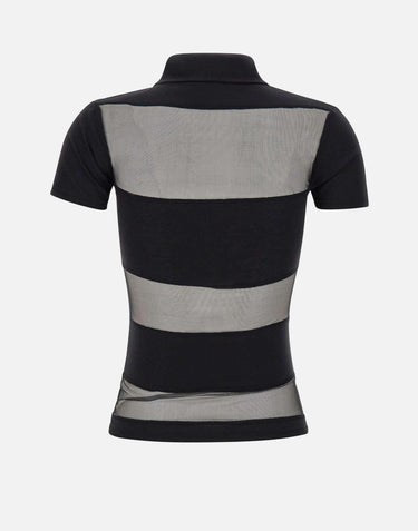 Polo a righe semi trasparente COPJS115F5028 BLK COPERNI 