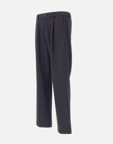 Pantaloni elasticizzati in misto lana PT000163U 128089200 HERNO 