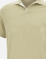 Polo open collar in misto seta e cotone 26411237 722 PAUL&SHARK 