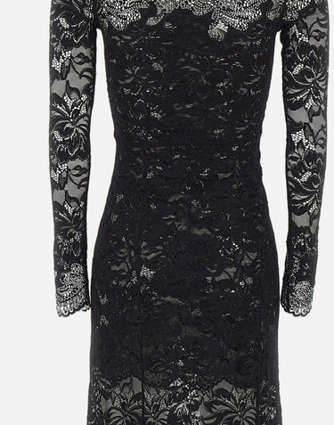 Abito in pizzo con micro borchie 25HJRO209PA0170 P001 RABANNE 