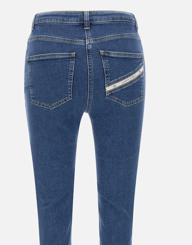 Jeans skinny con dettaglio logo PJ30I61E2 139 ELISABETTA FRANCHI 
