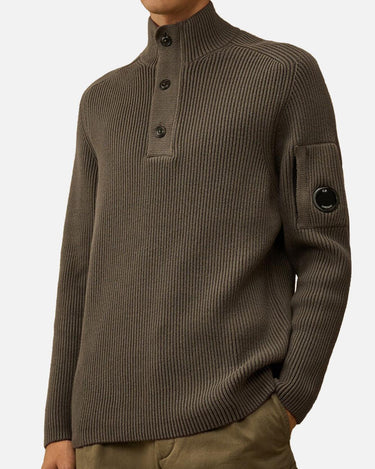 "Polo collar full rib sweater" 19CMKN016A 006608A921 C.P. COMPANY 