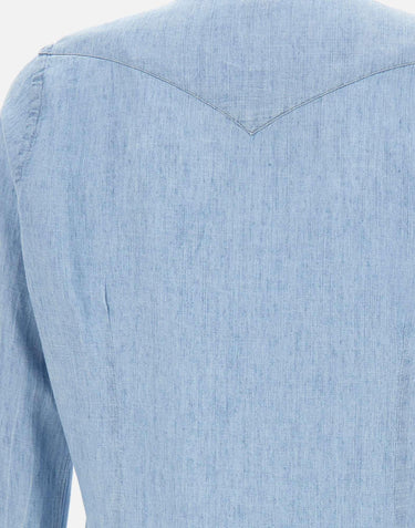 Camicia in misto lyocell M75CAMK02 TES0M14608 ELEVENTY 