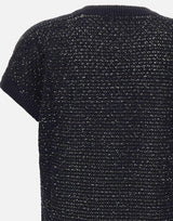 Maglia smanicata con paillettes MAD276F531 M120VR5 FABIANA FILIPPI 