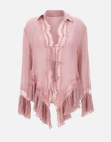 Blusa in georgette con pizzo 2C444A N0114 BLUMARINE 