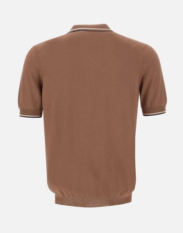 Polo in cotone con dettagli a contrasto 57132 20688168 GRAN SASSO 