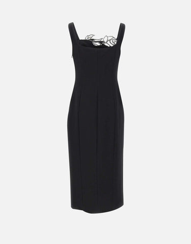 Abito in cady con decoro strass 2A718A N0990 BLUMARINE 