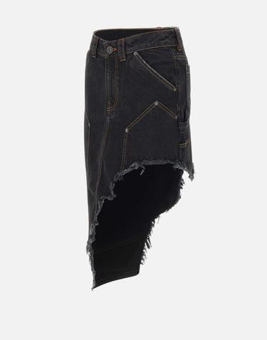 Gonna in denim VAQ10S002 BLACK VAQUERA 