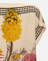 Top con stampa foulard 2C450A F8177 BLUMARINE 