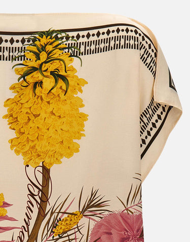 Top con stampa foulard 2C450A F8177 BLUMARINE 