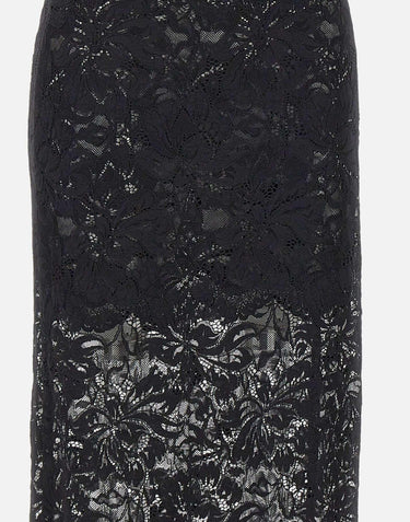 "Midi skirt in stretch lace" 24AJJU598PA0170 P001 RABANNE 