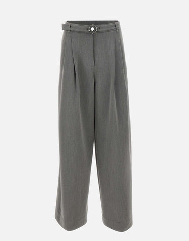 Pantaloni palazzo con cintura MF5269TS224 84006 LIU-JO 