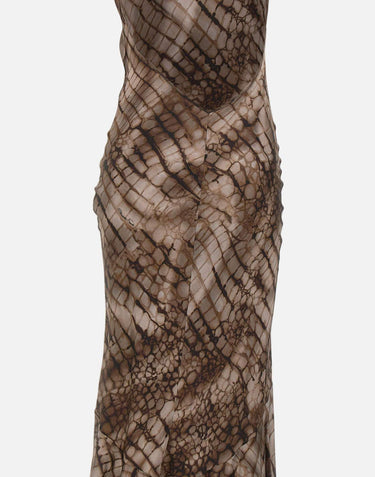 Abito Red Carpet in raso stretch con stampa alligatore ABR3061E2 644 ELISABETTA FRANCHI 
