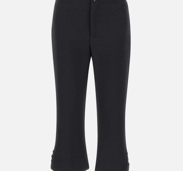 "Tab Detail Cropped Trouser" 1325WTR006490A BLACK VICTORIA BECKHAM 