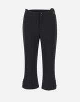 "Tab Detail Cropped Trouser" 1325WTR006490A BLACK VICTORIA BECKHAM 