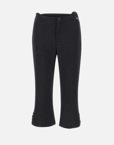 "Tab Detail Cropped Trouser" 1325WTR006490A BLACK VICTORIA BECKHAM 